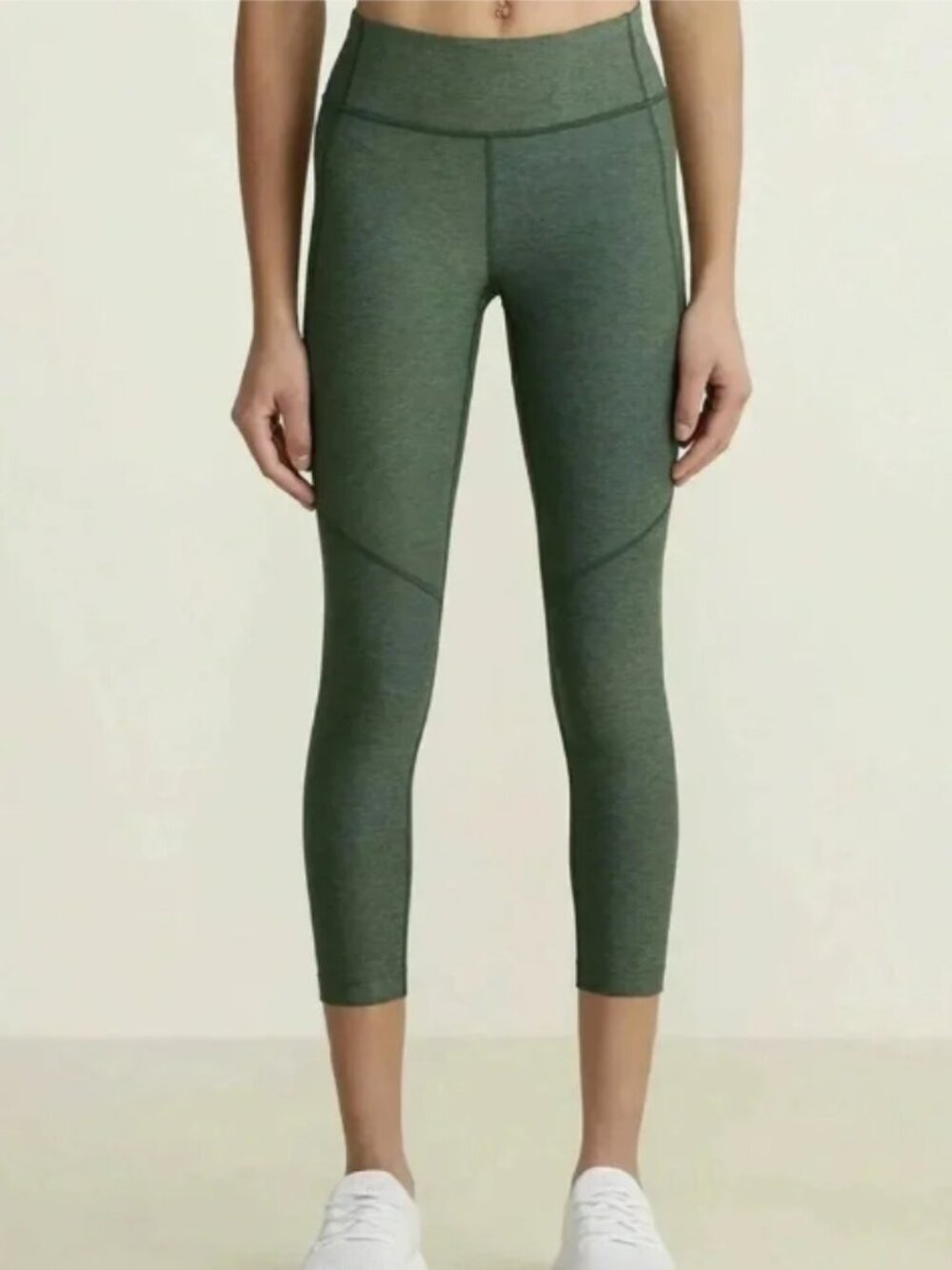 Outdoor Voices Warmup 7/8 Pocket Leggings Size Medium Heather Green Like New
